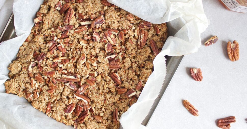 Salted Pecan and Apricot Breakfast Bars