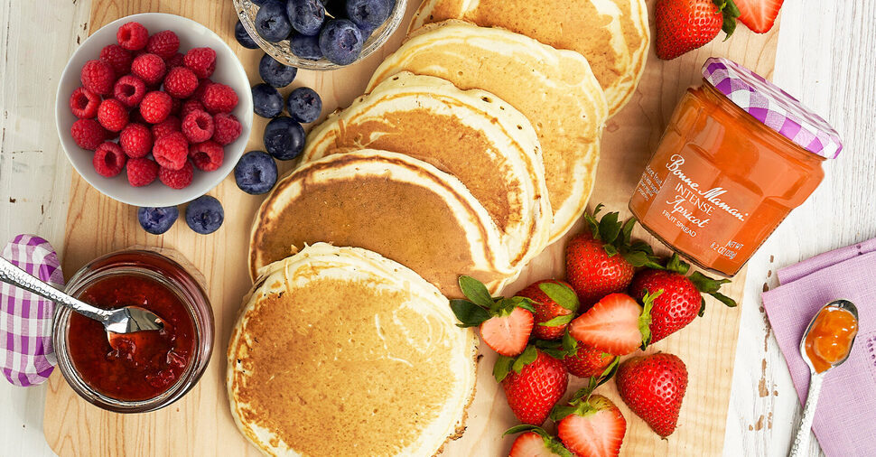 Pancake Board with Bonne Maman INTENSE Fruit Spread