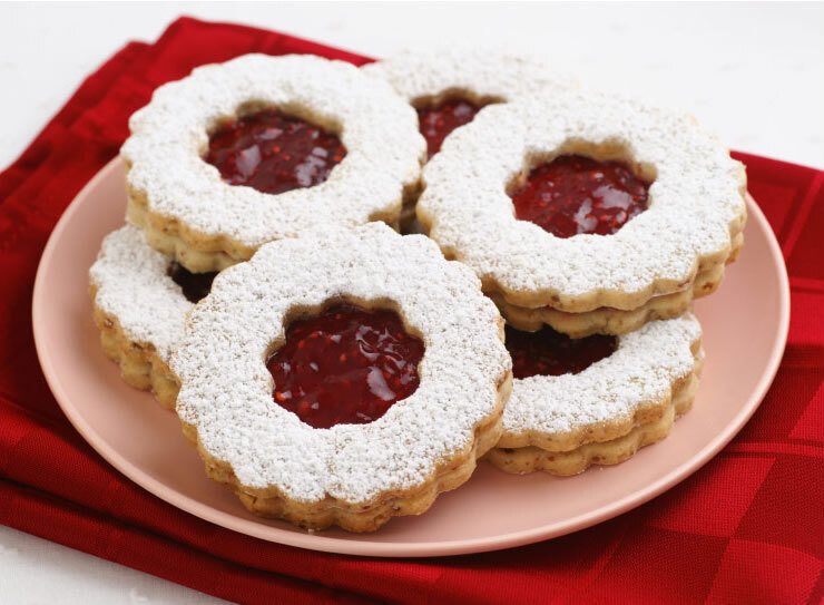 Raspberry Holiday Cookies