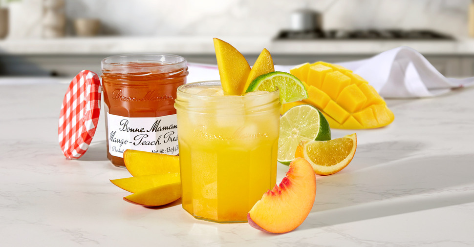 Mango-Peach Splash Cocktail