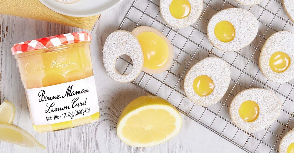 Easter Egg Lemon Curd Cookies